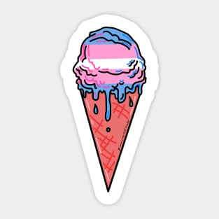 Trans Pride Cone (pocket) Sticker